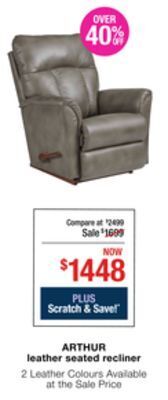 La Z Boy Arthur leather seated recliner offer