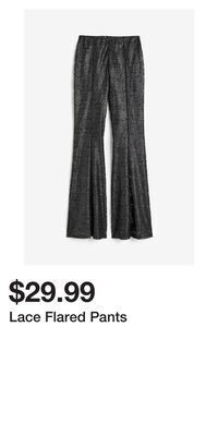 H&M Lace flared pants offer