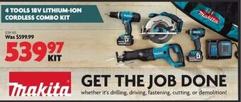 Home Hardware 4 tools 18v lithium-ion cordless combo kit offer