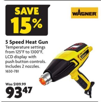 Home Hardware 5 speed heat gun offer