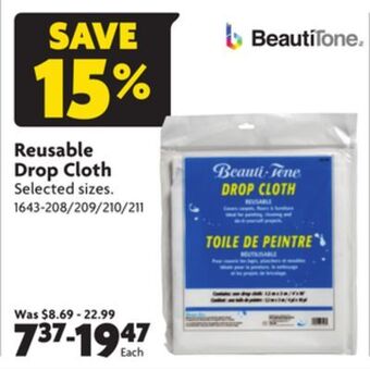 Home Hardware Reusable drop cloth offer