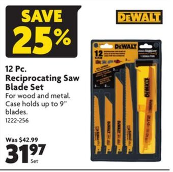 Home Hardware 12 pc. reciprocating saw blade set offer