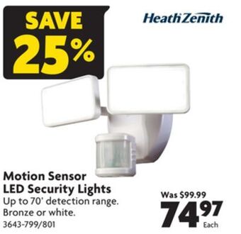 Home Hardware Motion sensor led security lights offer