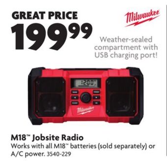 Home Hardware M18 jobsite radio offer