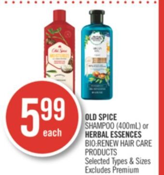 Shoppers Drug Mart Old spice shampoo (400 ml) or herbal essences bio renew hair care products offer