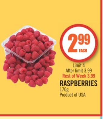 Shoppers Drug Mart Raspberries offer
