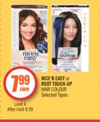 Shoppers Drug Mart Nice'n easy or root touch-up hair colour offer