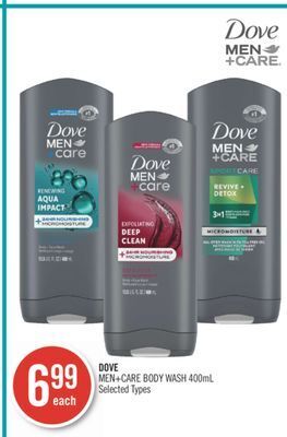 Shoppers Drug Mart Dove men+care body wash 400ml offer