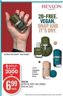 Shoppers Drug Mart Revlon ultra hd snap! nail enamel offer