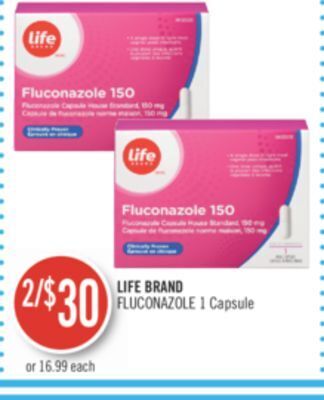 Shoppers Drug Mart Life brand fluconazole 1 capsule offer