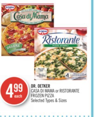 Shoppers Drug Mart Dr. oetker casa di mama or ristorante frozen pizza offer