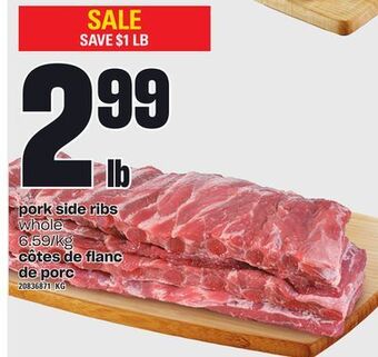 Independent City Market Côtes de flanc de porc offer