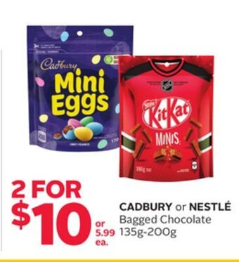Rexall Cadbury or nestlé bagged chocolate offer
