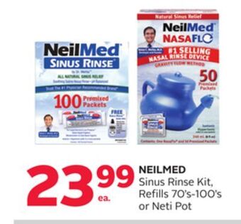 Rexall Neilmed sinus rinse kit, refills 70' s-100' s or neti pot offer