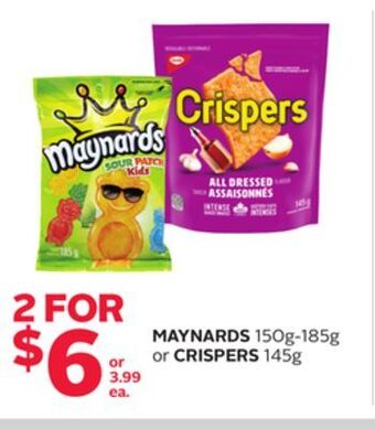 Rexall Maynards 150g-185g or crispers 145g offer
