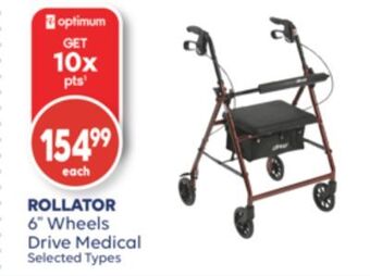 Wellwise by Shoppers Rollator 6 wheels drive medical offer