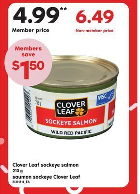 Independent City Market Saumon sockeye clover leaf, 213 g offer