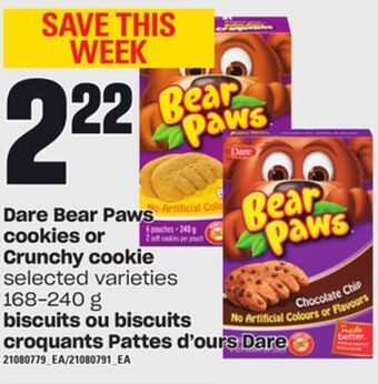 Independent City Market Biscuits ou biscuits croquants pattes d'ours dare, 168-240 g offer