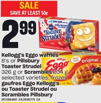 Independent City Market Gaufres eggo kellogg's, 8's ou toaster strudel, 326 g ou scrambles pillsbury, 204 g offer