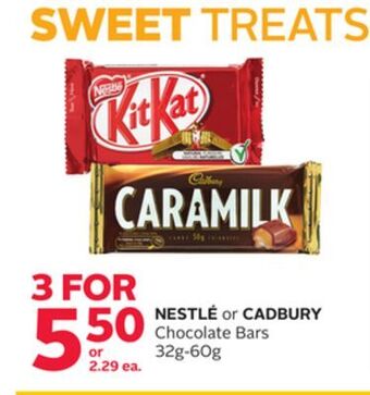 Rexall Nestlé or cadbury chocolate bars offer