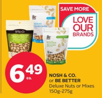 Rexall Nosh & co. or be better deluxe nuts or mixes offer