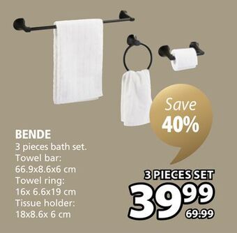 JYSK Bende 3 pieces bath set offer