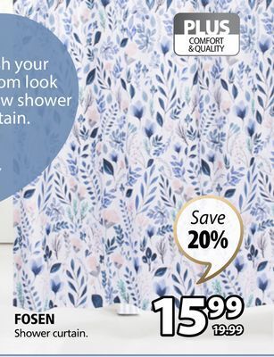 JYSK Fosen shower curtain offer