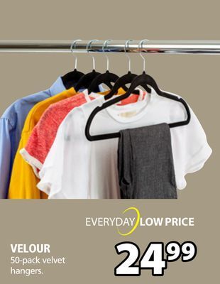 JYSK Velour 50-pack velvet hangers offer