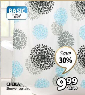 JYSK Cheila shower curtain offer