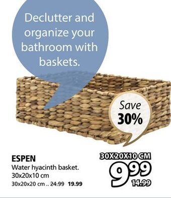 JYSK Espen water hyacinth basket offer