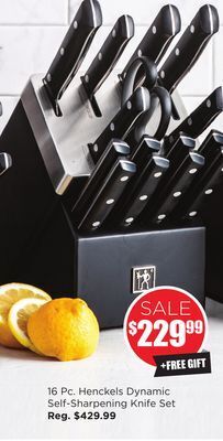 Kitchen Stuff Plus 16 pc. henckels dynamic self-sharpening knife set offer