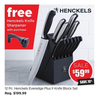 Kitchen Stuff Plus 12 pc. henckels everedge plus ii knife block set offer