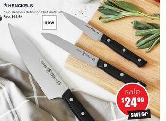 Kitchen Stuff Plus 3 pc. henckels definition chef knife set offer
