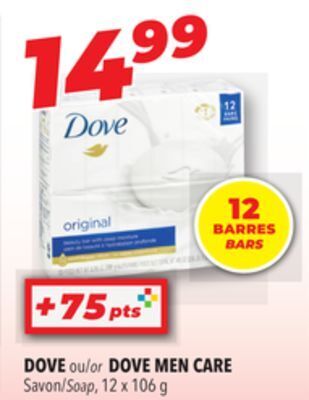 Familiprix Dove or dove men care soap offer