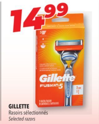 Familiprix Gillette selected razors offer