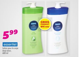 Familiprix Essentiel body lotion offer