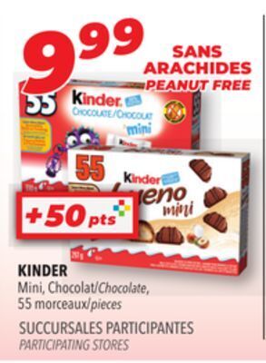 Familiprix Kinder chocolate offer