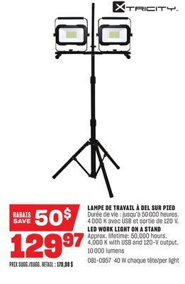 BMR Lampe de travail à del sur pied offer