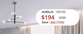Multi Luminaire Aurelia chandelier offer