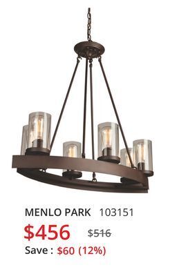 Multi Luminaire Menlo park chandelier offer