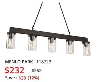 Multi Luminaire Menlo park offer