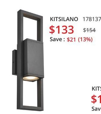 Multi Luminaire Kitsilano outdoor sconce offer