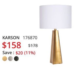 Multi Luminaire Karson table lamp offer