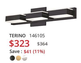 Multi Luminaire Terino bathroom lighting offer