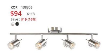 Multi Luminaire Kori track lighting offer