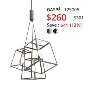 Multi Luminaire Gaspé chandelier offer