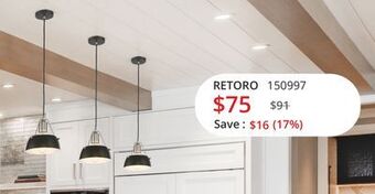 Multi Luminaire Retoro pendant offer