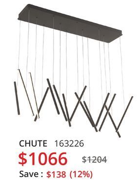 Multi Luminaire Chute pendant offer