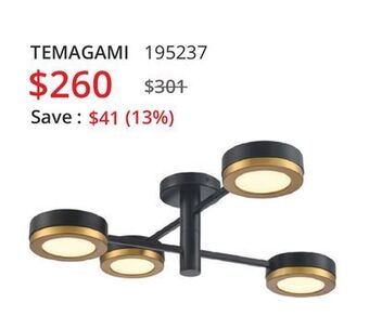 Multi Luminaire Temagami flush mount offer