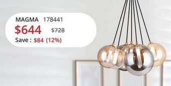 Multi Luminaire Magma chandelier offer